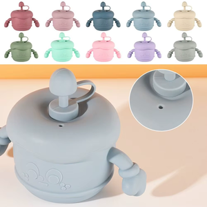Hercules bébé Silicone formation tasse étanche Portable enfant en bas âge Sippy tasses antidérapant poignée tout-petits paille bouteille d'eau alimentation - Product Image 6