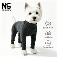 Combinaison pour chien G-Wholesale en vert pin, col montant, couvrante, extensible, pyjama pour animaux de compagnie pour chiens de taille moyenne et grande