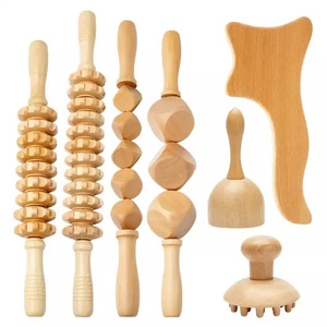Best Price 6 in 1 100% Natural Wooden <b>Massage</b> Tools Custom Logo Beech Wood Therapy <b>Massage</b> Tools Kit - Product Image 4
