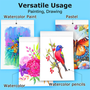 Panwenbo 24 Tờ 180gsm Giấy Pad Màu Nước Sơn Pad Vẽ Cuốn Sách Đánh Dấu Cuốn Sách 100% Bông Màu Nước Giấy Pad - Product Image 6