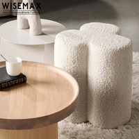 WISEMAX MÖBEL Großhandel Moderne Wohnzimmermöbel Stoffsessel Kleiner Runder Ottoman-Hocker Sofa-Eckstuhl Schminktisch-Stuhl