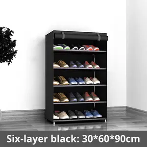 Zapatero Metálico Moderno y Simple <span class=keywords><strong>con</strong></span> <span class=keywords><strong>Cremallera</strong></span>, Mueble de Almacenamiento Multicapa para el Hogar, Multifuncional y a Prueba de Polvo - Product Image 6