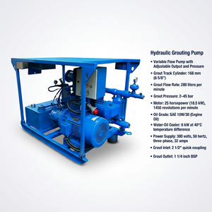 ปั๊มฉีดน้ำยาซีเมนต์ไฟฟ้าไฮดรอลิก KONGYIP KY-168-D ประสิทธิภาพสูง 280 ลิตร/นาที อัตราการไหลขนาดใหญ่ สำหรับฉีดปูนซีเมนต์ - Product Image 1