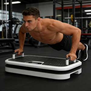 Plateforme de fitness en matériau ABS pour usage domestique, machine d'exercice à plaque vibrante verticale avec 1 à 120 niveaux de vitesse pour la perte de poids et le massage - Product Image 4