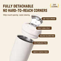Vaso Térmico de Acero Inoxidable de Doble Pared, 12 oz, Portátil, Aislado al Vacío, para Viajes, Campamentos y Actividades al Aire Libre, para Adultos