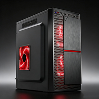 Boîtier PC Micro ATX Meway à flux d'air élevé avec panneau frontal en maille, ventilateur RGB, mini-tour en acier SPCC, compatible avec alimentation ATX, pour jeux et bureau, châssis personnalisé noir