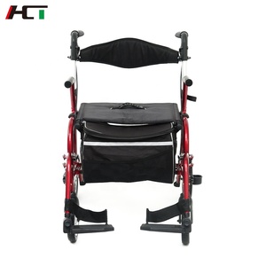 HCT-9124G OEM Medical Health Care Aluminum Lightweight <strong>Rollator</strong> and Rehabilitation Walker 2 in 1 <strong>Rollator</strong> for Elderly - Product Image 5