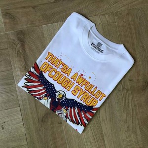 T-shirt de luxe de marque célèbre en coton lavé personnalisé pour hommes, motif 'THAT'S a AWFUL LOT of COUGH SYRUP', 100% coton, vente en gros - Product Image 6
