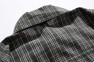 Novedad de verano para <span class=keywords><strong>hombre</strong></span>, camisa informal de manga corta a cuadros con cuello polo a la moda versátil de estilo japonés - Product Image 6