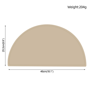 Personalized Baby Feeding Silicone <b>Placemat</b> BPA Free Non Slip Anti Heat Cute Semicircle Reusable Mat for Children - Product Image 5
