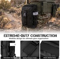 Pochette médicale tactique à libération rapide Rip-Away, sac de premiers secours vertical MOLLE pour traumatismes