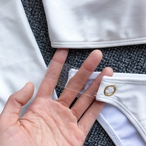 Top corto <span class=keywords><strong>de</strong></span> manga larga <span class=keywords><strong>de</strong></span> Invisible claro Correa Sexy <span class=keywords><strong>Bikini</strong></span> 2019 alto bañador <span class=keywords><strong>Bikini</strong></span> femenino conjunto - Product Image 6