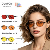 Gafas de Montura Metálica Tricolor, Gafas Ópticas Completas sin Montura, para Hombre y Mujer, para Oficina, Lectura, Duraderas, Más Vendidas
