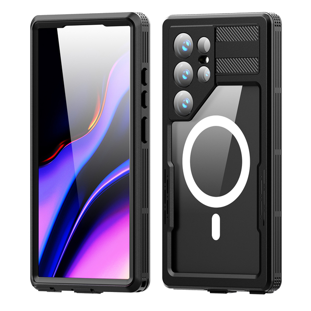 For Samsung Galaxy S24 Ultra S24 Plus Cover Coque Strong Protection Shockproof Redpepper Magnetic Clear Waterproof Phone Case