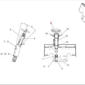 Volante Doosan para Montacargas Eléctrico Bobcat D30NXV D30NXP, 3 Radios, Plástico, Estilo Clásico, Número de Pieza ZX0004105 - Product Image 4