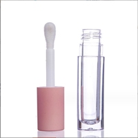 Kit de rouge à lèvres DIY avec tube de couleur de lèvre transparent de 4.5ml grande tête de brosse anti-cernes tuyau liquide emballé pour plus de commodité