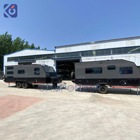 CAMPTRL Caravane de voyage légère entièrement équipée, facile à remorquer, avec cuisine et salle de bain pour les voyages sur route