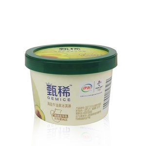 Popular en Oferta <span class=keywords><strong>2021</strong></span>: Envase de Papel para Alimentos con Logotipo Personalizado, Ecológico, de 6oz, 8oz, 12oz, para Gelato, con Tapa y Cuchara - Product Image 5
