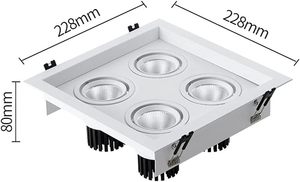 ไฟดาวน์ไลท์ LED แบบปรับได้ รุ่นใหม่ ขายส่ง สำหรับติดตั้งภายในอาคาร กำลังไฟ 2 5 6 8 10 20 วัตต์ พร้อมรางเลื่อนและโครงโมดูล - Product Image 3