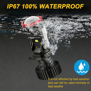 Phares LED Y6D Y7D Y8D 12V étanches, faisceau haut/bas, projecteurs H4, 45W 6500 <span class=keywords><strong>Lumens</strong></span> pour voitures et motos, universels - Product Image 2