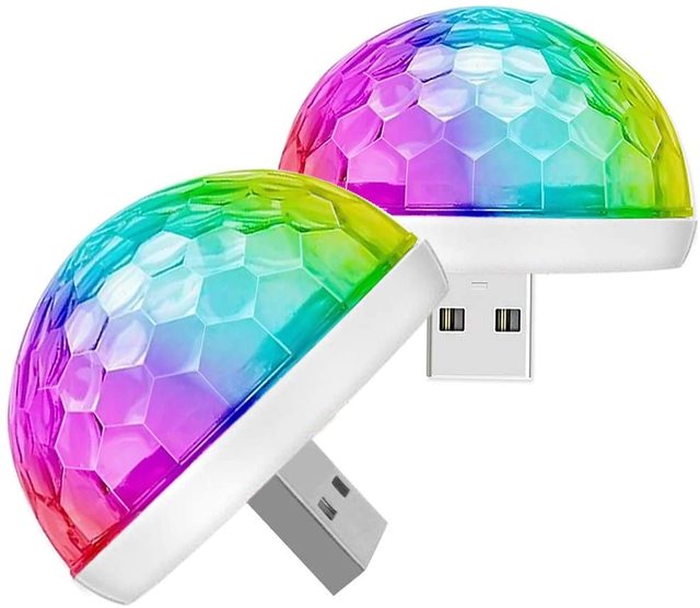 Stage DJ RGB Strobe Magic Ball Mini Disco Light Usb Car Atmosphere Lamp Inner Ambient Star Light Led