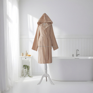 Peignoir unisexe 100% coton Best Seller Séchage rapide Vêtement de nuit d'été Tissu tissé respirant Léger Toute l'année ODM Fabriqué en Turquie - Product Image 6