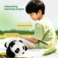 Peluche intelligente IA, panda électronique avec yeux interactifs, compagnon de dialogue, cadeau pour enfants, robot vocal réconfortant