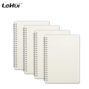 Good Quality <strong>4</strong> Pack A5 <strong>Size</strong> 8.27 X 5.67 Inch Dot Grid Wirebound/<strong>Spiral</strong> <strong>Notebook</strong> With Transparent Hardcover and 80Sheets - Product Image 1