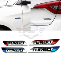 Emblème Autocollant Universel 3D en Métal TURBO pour Aile Latérale de Voiture et Coffre Arrière pour Audi BMW Ford VW Skoda Peugeot Renault