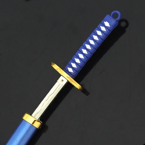Huit couleurs Roronoa Zoro épée 15cm porte-clés femmes hommes <span class=keywords><strong>Anime</strong></span> couteau fourreau <span class=keywords><strong>Sabre</strong></span> neige couteau porte-clés Katana - Product Image 5