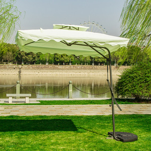 <b>Patio</b> <b>Umbrella</b> Square Double Top 14kg Manual Tilt Iron Ribs Courtyard Garden Use - Product Image 5