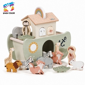 Nouvel ensemble de jeu en bois <span class=keywords><strong>Jurassic</strong></span> <span class=keywords><strong>World</strong></span> avec figurines, jeu d'imitation pour enfants, parc à dinosaures avec explorateur et véhicule W06A746 - Product Image 6