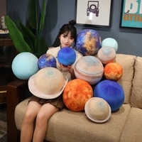 Peluche Planète Terre Mars Kawaii à succès, simulation super douce en coton PP, poupée brodée réaliste pour enfants et maison