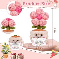 MuMyer – Grand bouquet de fleurs au crochet, cadeau de remerciement pour femme, amie, maman, Noël, anniversaire