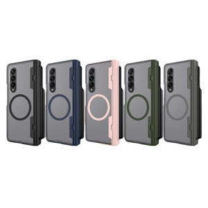 La nouvelle coque de téléphone pliable de Huanmin pour Samsung Fold3 est dotée d'un emplacement pour stylet en TPU, prend en charge la charge sans fil et possède un anneau magnétique. - Product Image 5