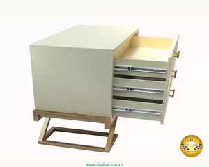 Modern Design Foldable Faux Shagreen Metal Nightstands High Quality Bedroom Furniture Vietnam Living Room Bathroom DAPHOCO Brand - Product Image 4