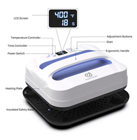 Machine de sublimation électrique automatique portable 12x10 pouces pour impression de t-shirts, nouvelle presse à chaud DIY