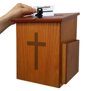 กล่องใส่ของสำหรับจัดแสดงของสะสมในโบสถ์กล่องแนะนำการระดมทุน