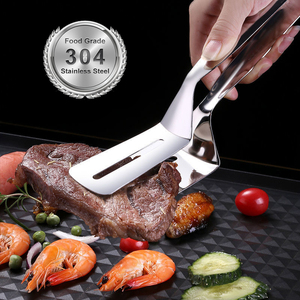 Utensilio de Cocina Multifuncional de Acero Inoxidable, Pinza Metálica para Freír, Espátula para Carne, Pinzas para Barbacoa, Espátula para Pescado, Pinzas para Pan y Alimentos Fritos - Product Image 1