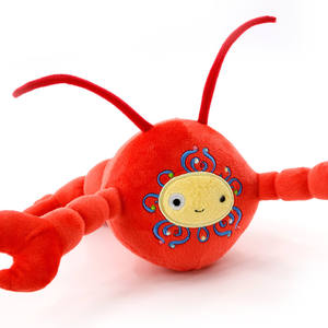 定制原创设计男女通用超柔软毛绒龙虾玩具刺绣填充玩偶，填充物为PP棉 - Product Image 6