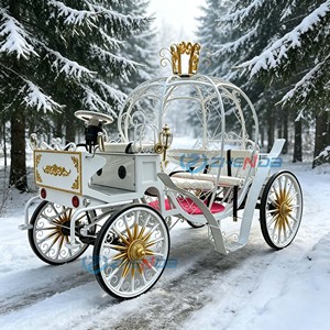 Nouvelle Carrosse de Mariage Cendrillon Populaire en Métal en Forme de Citrouille Électrique/à Chevaux 6 Places Couleur Personnalisable 3.8x1.65x2.3m - Product Image 6