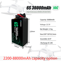 Batterie de drone Lipo rechargeable 6S 12S 18S 37000mAh 36000mAh Livraison en 5 jours pour batterie de drone Fpv Uav