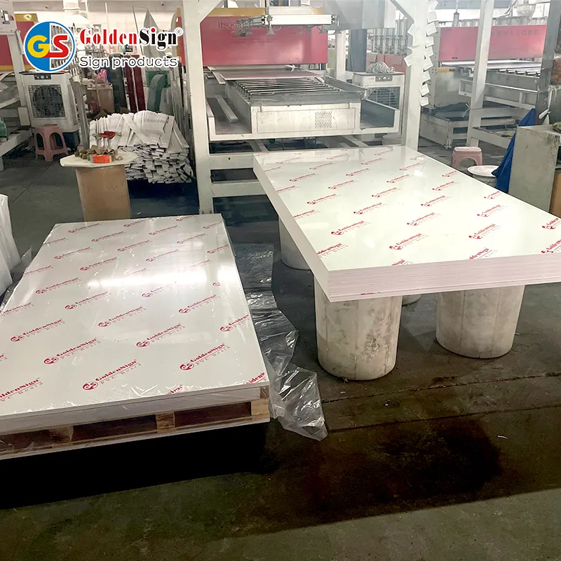 1.22x2.44m foglio di plastica rigida bianca in PVC espanso 18mm ad alta densità