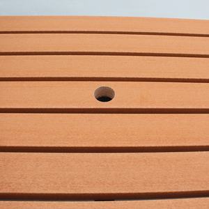 <span class=keywords><strong>Table</strong></span> de pique-nique moderne d'extérieur à lattes composites en acier et PEHD en bois pour les parcs et rues extérieurs - Product Image 4