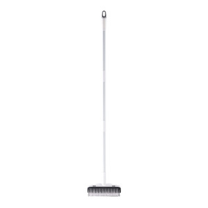 Handheld Long Handled Floor Brush Hard Bristle Durable For Floor Cleaning White Plastic - Product Image 2
