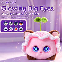 OEM ODM Jouet en peluche chat compagnon IA, mignon, mini pendentif de sac à dos, chat en peluche rembourré avec de grands yeux tactiles pour enfants et collectionneurs