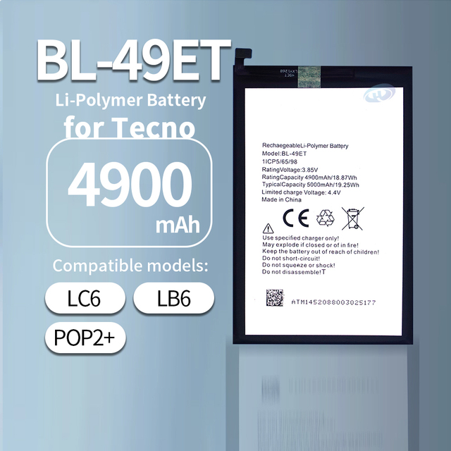 High Quality Wholesale Price BL-49ET Mobile Phone Battery for Tecno LC6 LB6 POP2+