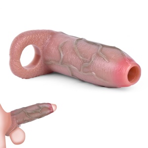 FAAK Funda Realista para Pene, Funda de Silicona Elástica y Suave para Agrandar el Pene, Juguete Sexual para Parejas, Venta al por Mayor - Product Image 1
