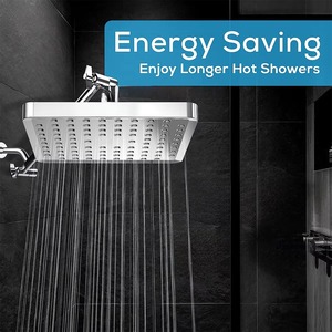 Pommeau de Douche Carré ABS Haute Pression avec Filtre 6 Pouces, Effet Pluie, pour Salle de Bain - Product Image 5