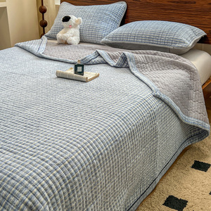 Parure de lit en coton lavé trois pièces, housse de protection simple pour matelas Simmons, couvertures de lit - Product Image 5